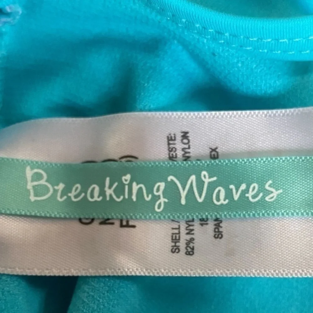 Breaking Waves Watercolor One‎ Piece Swimsuit Sz. 5 (Girls)